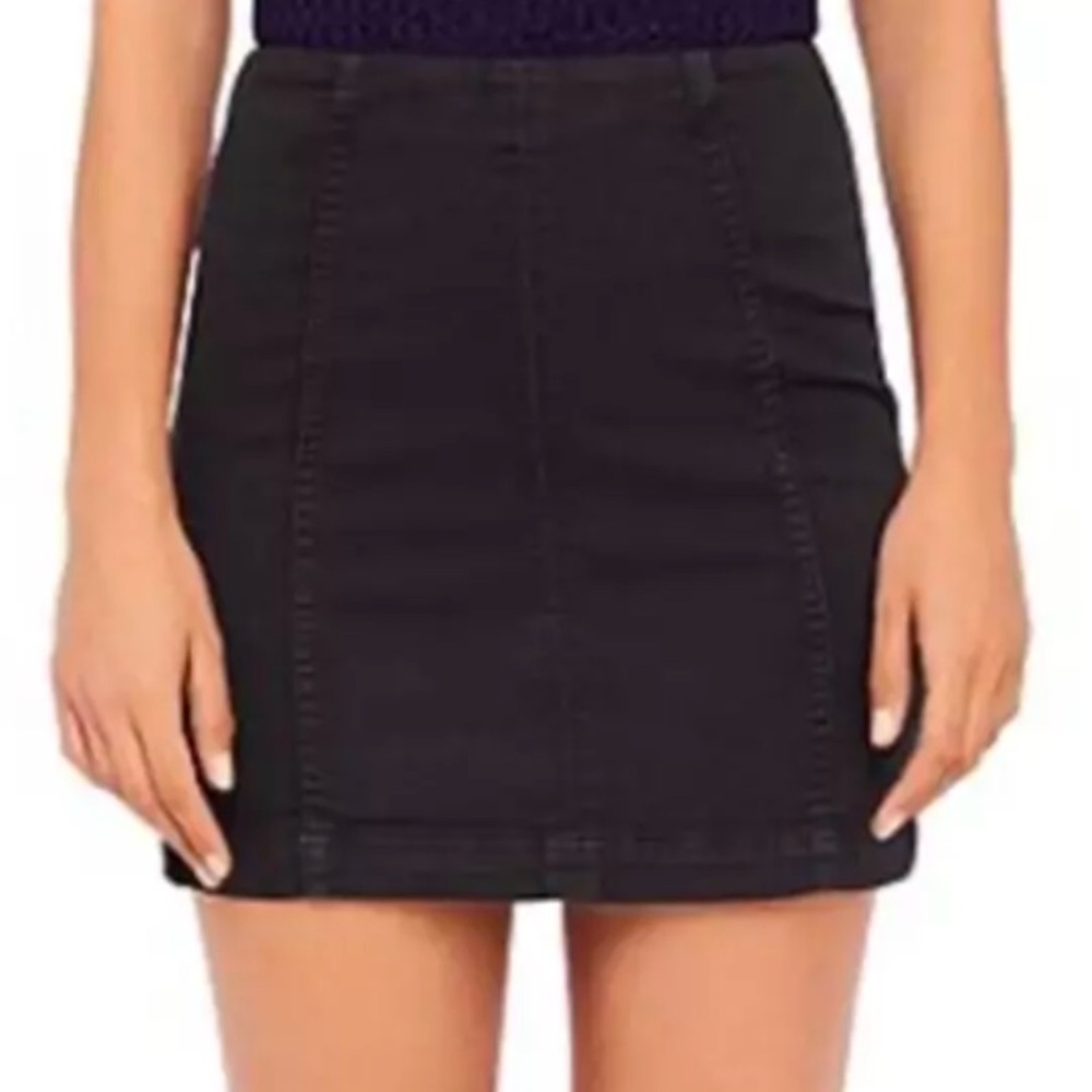 Free People “Modern Femme” black mini skirt size 10